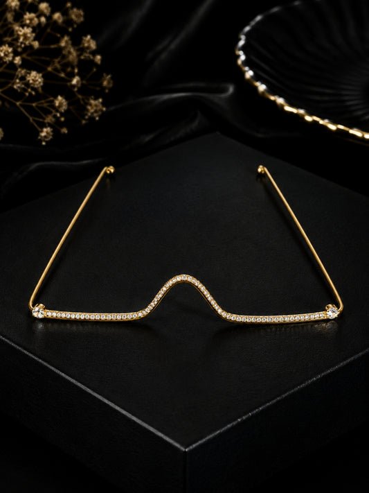 Goldtoned Rhinestone Facelet