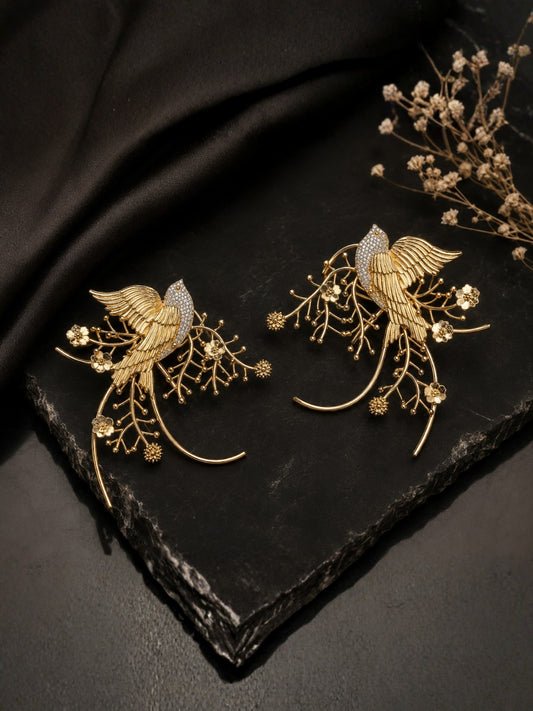 Ishhaara Cascade Bird Earcuff Earring
