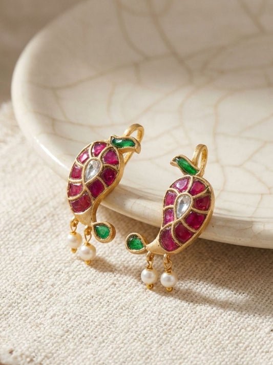 Ishhaara Jadau Kundan Mango Bugadi Earrings