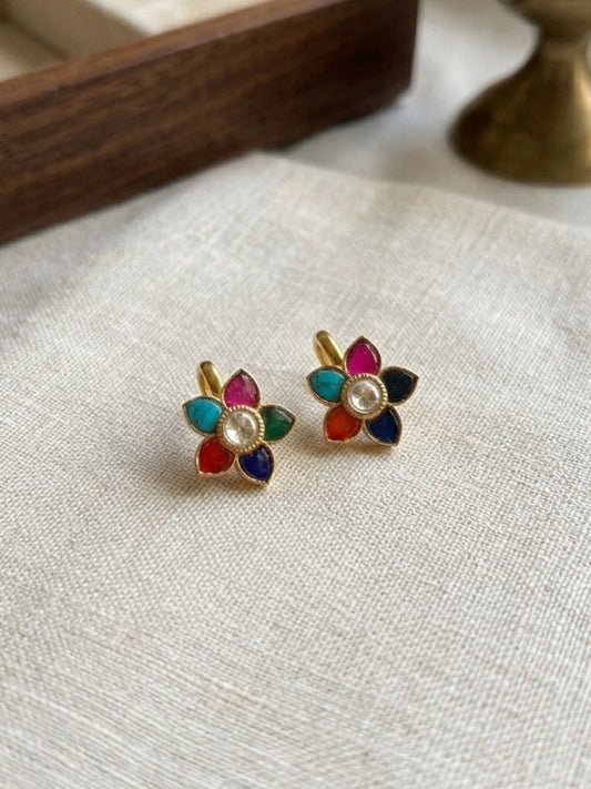 Ishhaara Jadau Stones Bugadi Earrings