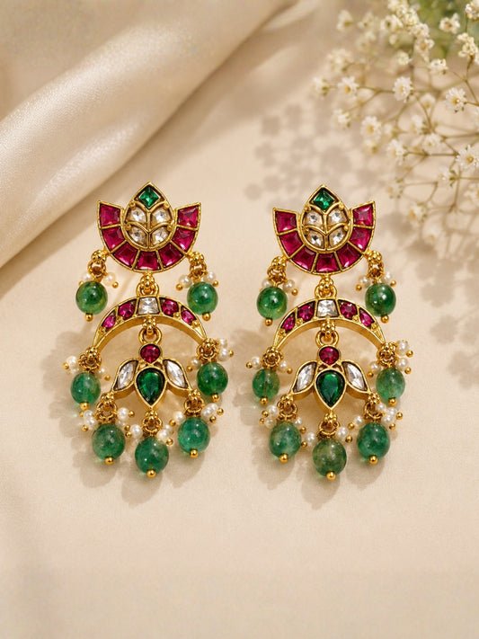 Ishhaara Polki Chandbali Earrings