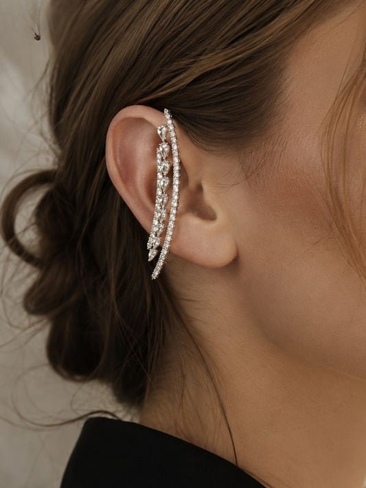 Ishhaara Single Sided Elegant Wrap Ear Cuff Earrings