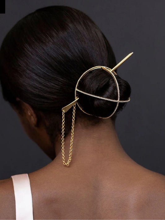 Ishhaara Swarovski Bun Cage