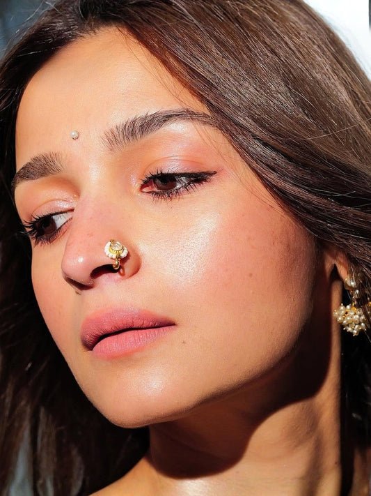 Ishhaara Tilak Shaped Kundan Studded Nath