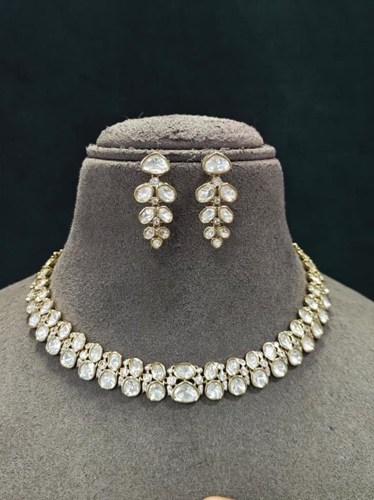 Ishhaara Traditional Polki Kundan Necklace Set