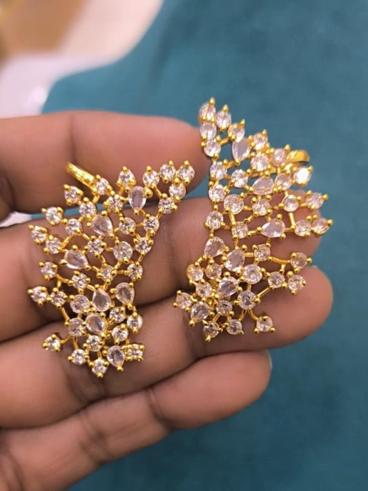 Ishhaara Uncut Diamond Earcuff Earrings