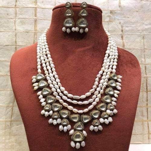 Ishhaara Layered Baroque Stone Necklace